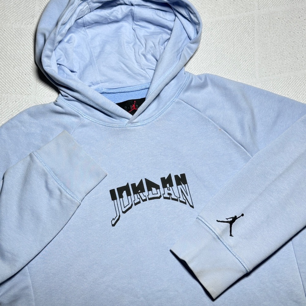 Nike Air Jordan Sport Dri-FIT Hoodie Mens Medium Gravity's Worst Nightmare Blue